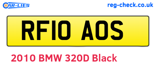 RF10AOS are the vehicle registration plates.