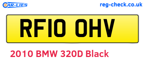 RF10OHV are the vehicle registration plates.