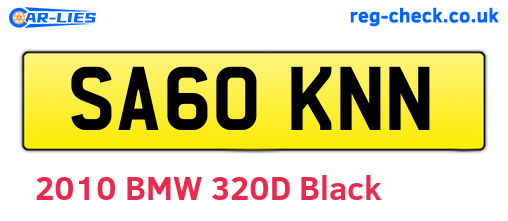 SA60KNN are the vehicle registration plates.