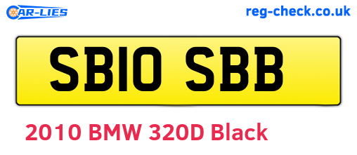 SB10SBB are the vehicle registration plates.