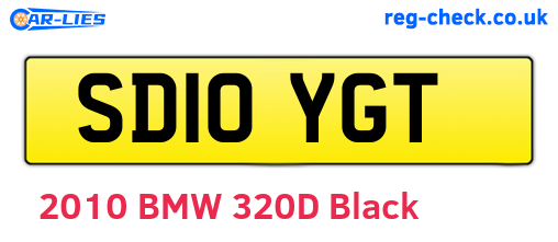 SD10YGT are the vehicle registration plates.