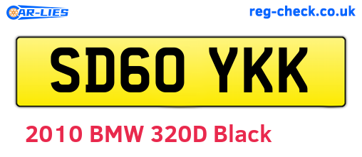 SD60YKK are the vehicle registration plates.