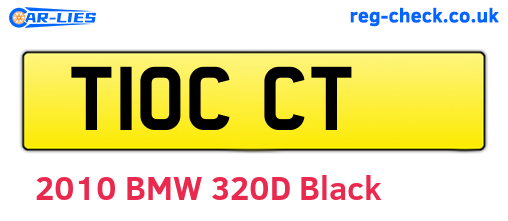T10CCT are the vehicle registration plates.