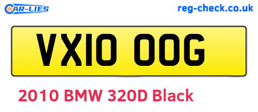 VX10OOG are the vehicle registration plates.