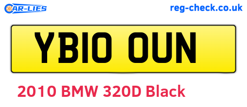 YB10OUN are the vehicle registration plates.