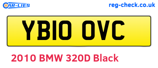 YB10OVC are the vehicle registration plates.