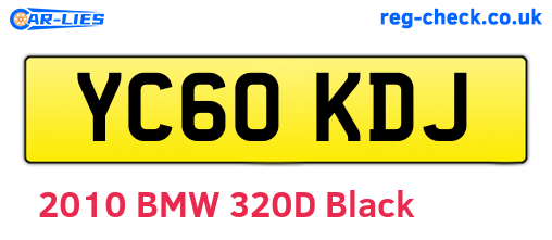 YC60KDJ are the vehicle registration plates.