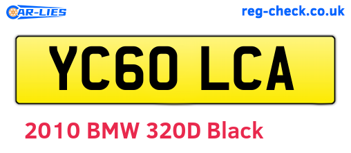 YC60LCA are the vehicle registration plates.