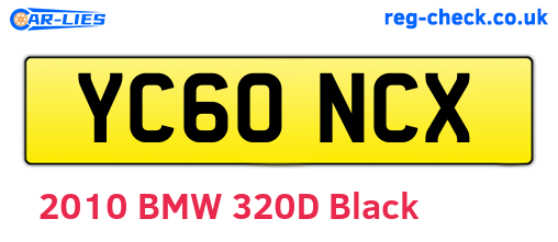 YC60NCX are the vehicle registration plates.