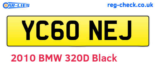 YC60NEJ are the vehicle registration plates.