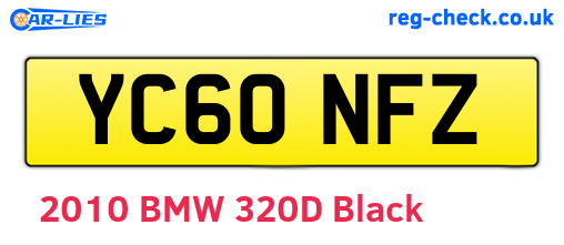 YC60NFZ are the vehicle registration plates.