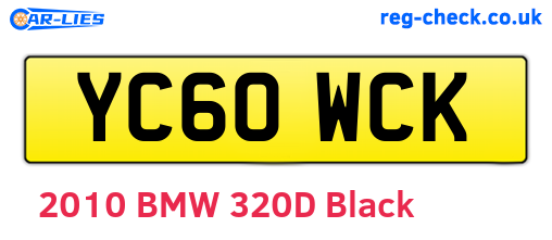 YC60WCK are the vehicle registration plates.