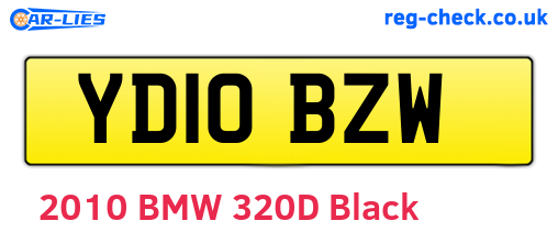 YD10BZW are the vehicle registration plates.