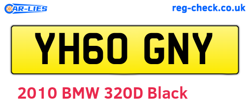 YH60GNY are the vehicle registration plates.