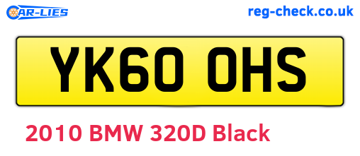 YK60OHS are the vehicle registration plates.