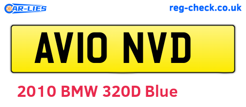 AV10NVD are the vehicle registration plates.