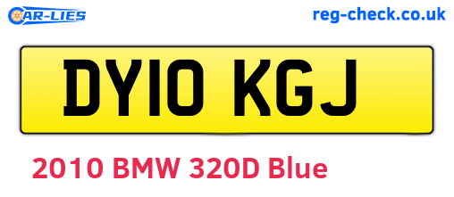 DY10KGJ are the vehicle registration plates.
