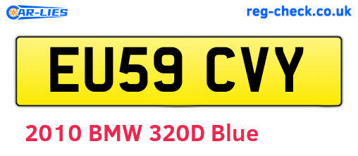 EU59CVY are the vehicle registration plates.