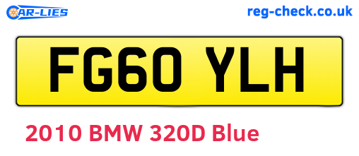 FG60YLH are the vehicle registration plates.
