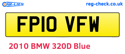 FP10VFW are the vehicle registration plates.