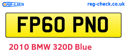 FP60PNO are the vehicle registration plates.