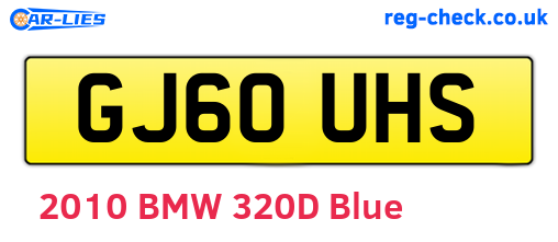 GJ60UHS are the vehicle registration plates.