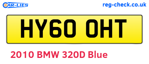 HY60OHT are the vehicle registration plates.