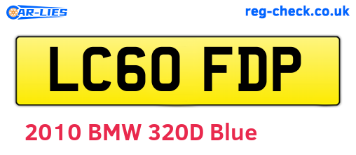 LC60FDP are the vehicle registration plates.