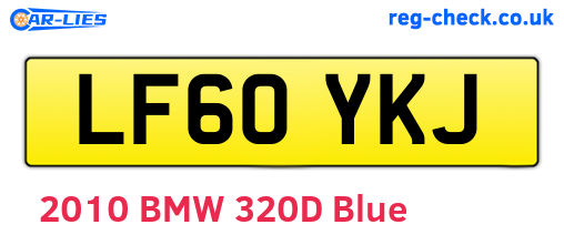 LF60YKJ are the vehicle registration plates.