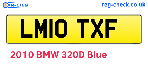 LM10TXF are the vehicle registration plates.