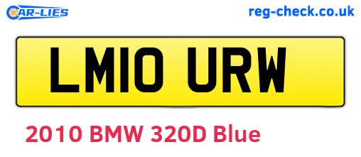 LM10URW are the vehicle registration plates.