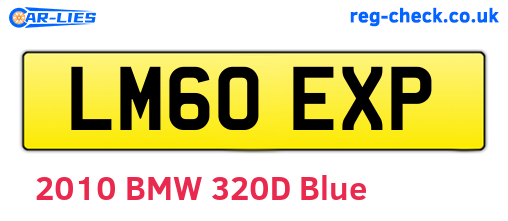 LM60EXP are the vehicle registration plates.