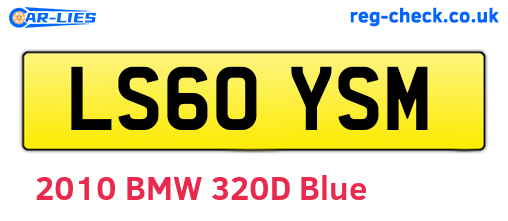 LS60YSM are the vehicle registration plates.