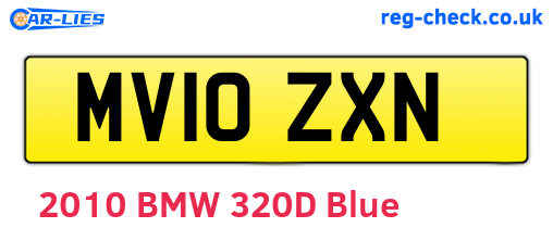 MV10ZXN are the vehicle registration plates.