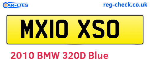 MX10XSO are the vehicle registration plates.