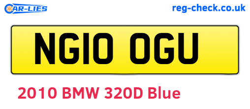 NG10OGU are the vehicle registration plates.