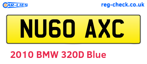 NU60AXC are the vehicle registration plates.
