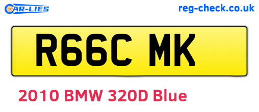 R66CMK are the vehicle registration plates.