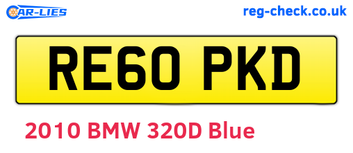 RE60PKD are the vehicle registration plates.