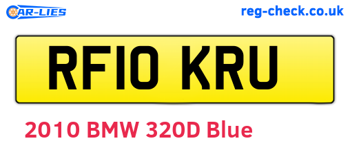 RF10KRU are the vehicle registration plates.