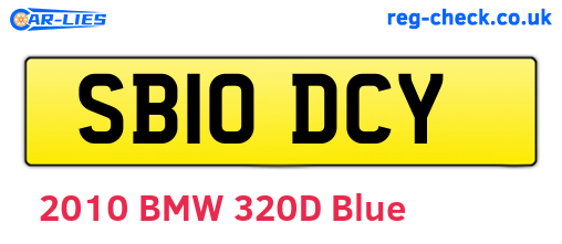 SB10DCY are the vehicle registration plates.