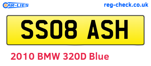 SS08ASH are the vehicle registration plates.