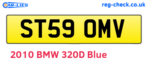 ST59OMV are the vehicle registration plates.