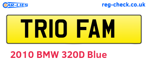 TR10FAM are the vehicle registration plates.