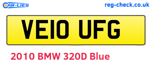 VE10UFG are the vehicle registration plates.