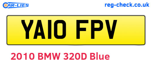 YA10FPV are the vehicle registration plates.