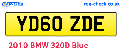 YD60ZDE are the vehicle registration plates.