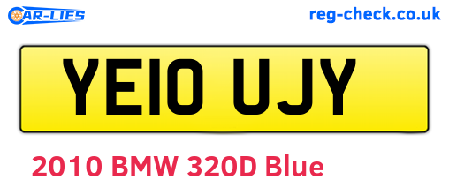 YE10UJY are the vehicle registration plates.