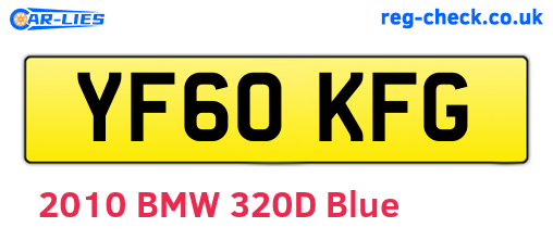 YF60KFG are the vehicle registration plates.