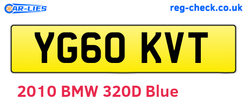 YG60KVT are the vehicle registration plates.